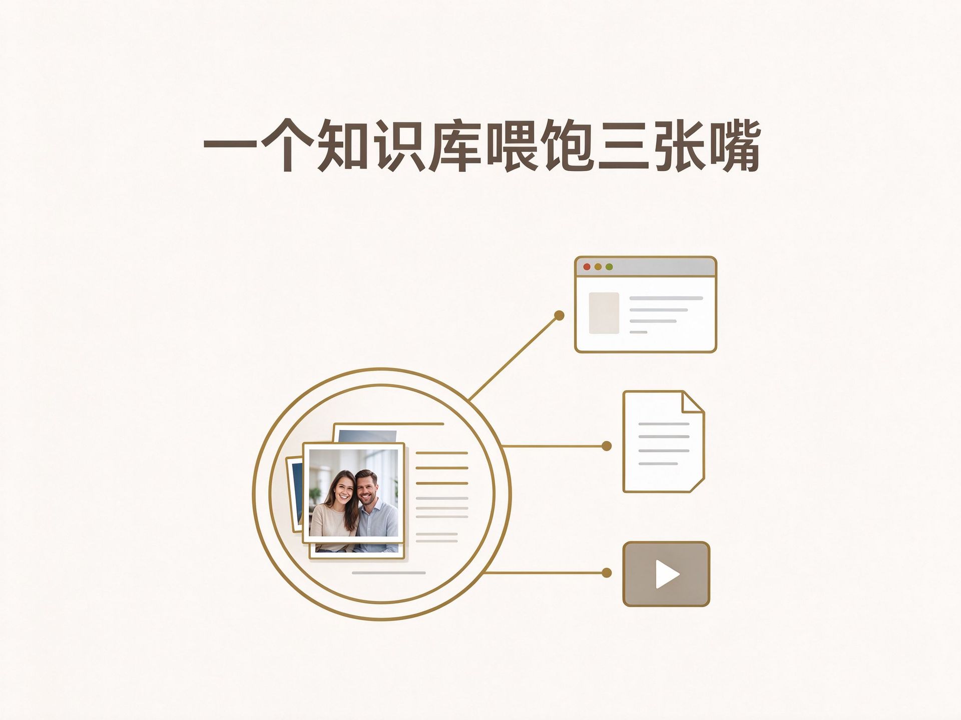 一个知识库喂饱三张嘴
