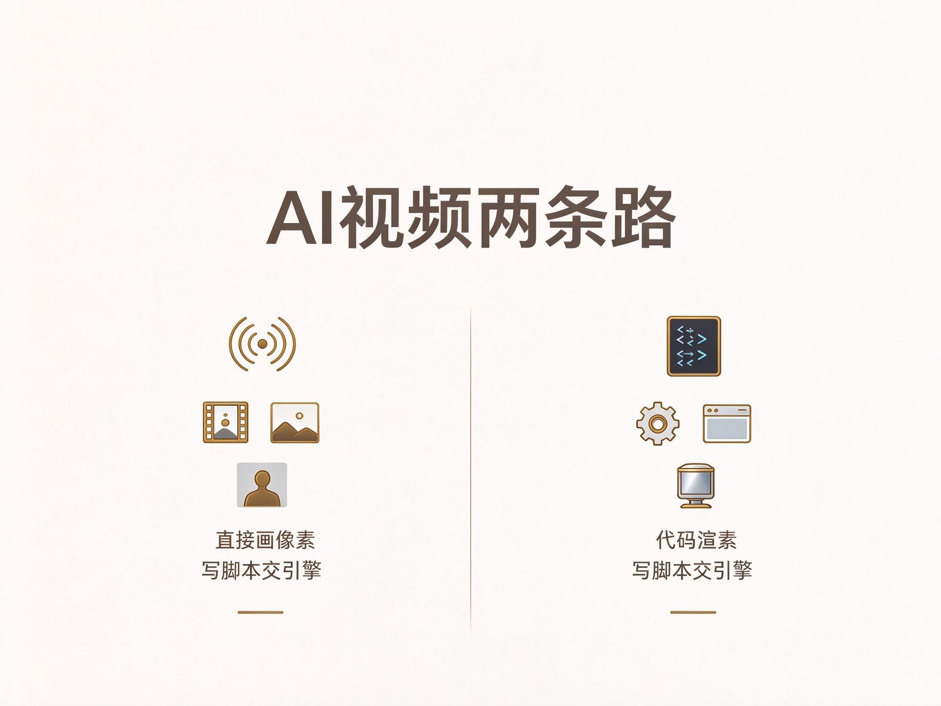 AI视频两条路